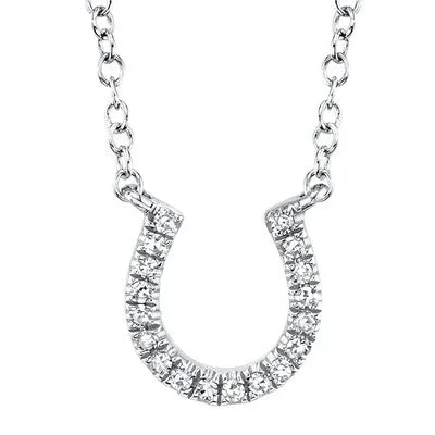 0.06CT DIAMOND HORSESHOE NECKLACE