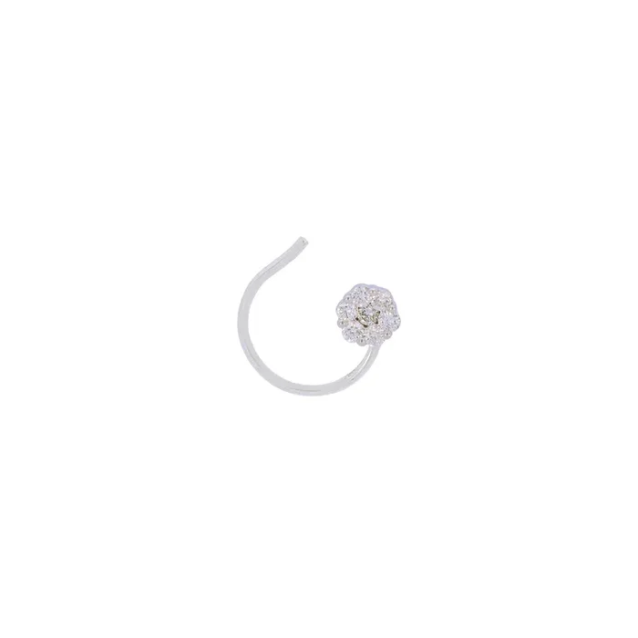 0.07Ct VVS/FG Diamond Nose Pin in 18K White Gold