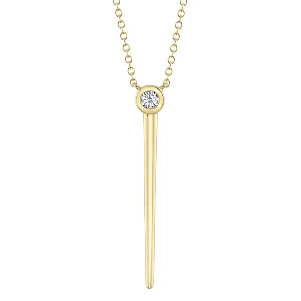 0.08CT DIAMOND BEZEL NECKLACE