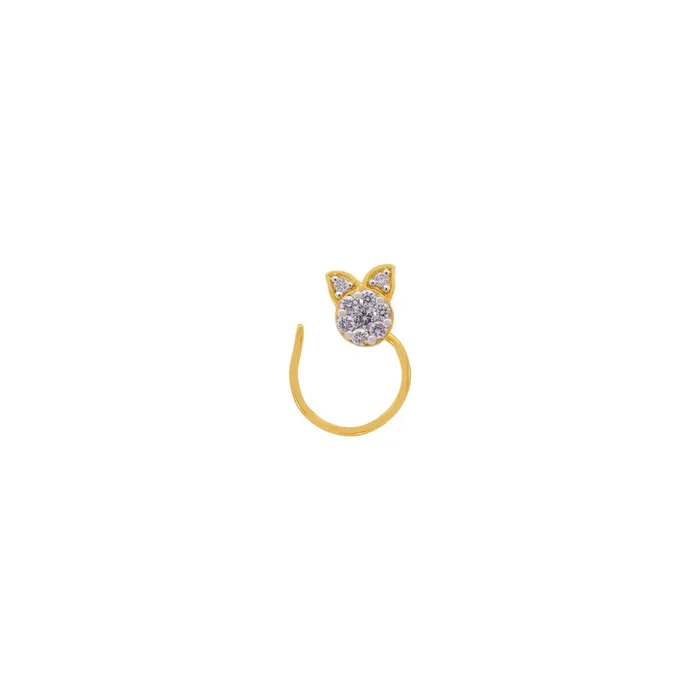 0.09Ct VVS/FG Diamond Nose Pin in 18K Gold