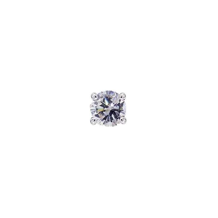 0.10Ct VVS1/F Solitaire Diamond Nose Pin in 18K White Gold