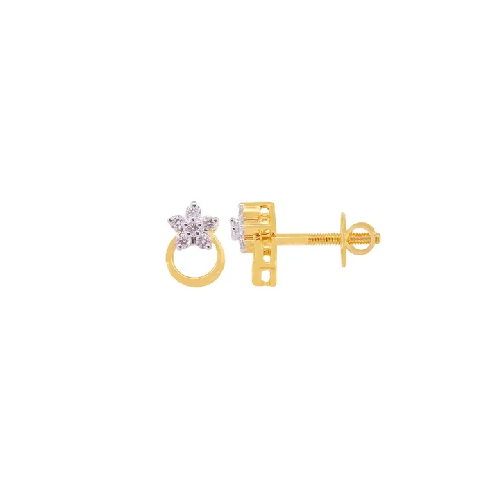 0.14Ct VVS/EF Diamond Earrings in 18K Gold