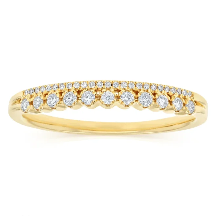 0.18 Carat Diamond Eternity Ring in 9ct Yellow Gold