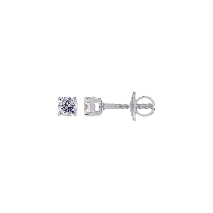 0.21Ct VVS/FG Diamond Earrings in 18K White Gold
