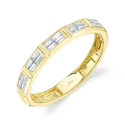 0.30CT DIAMOND BAGUETTE GEO CUT BAND