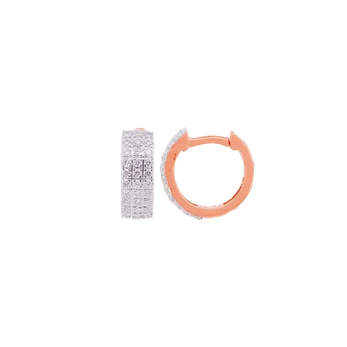 0.31Ct VVS/EF Diamond Earrings in 18K Rose Gold
