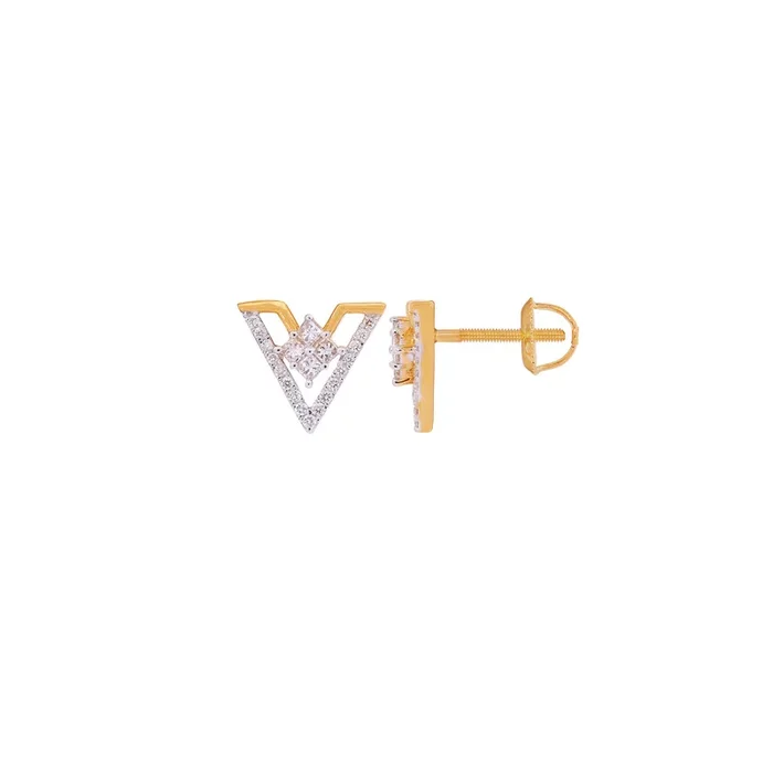 0.39Ct VVS/FG Diamond Earrings in 18K Gold