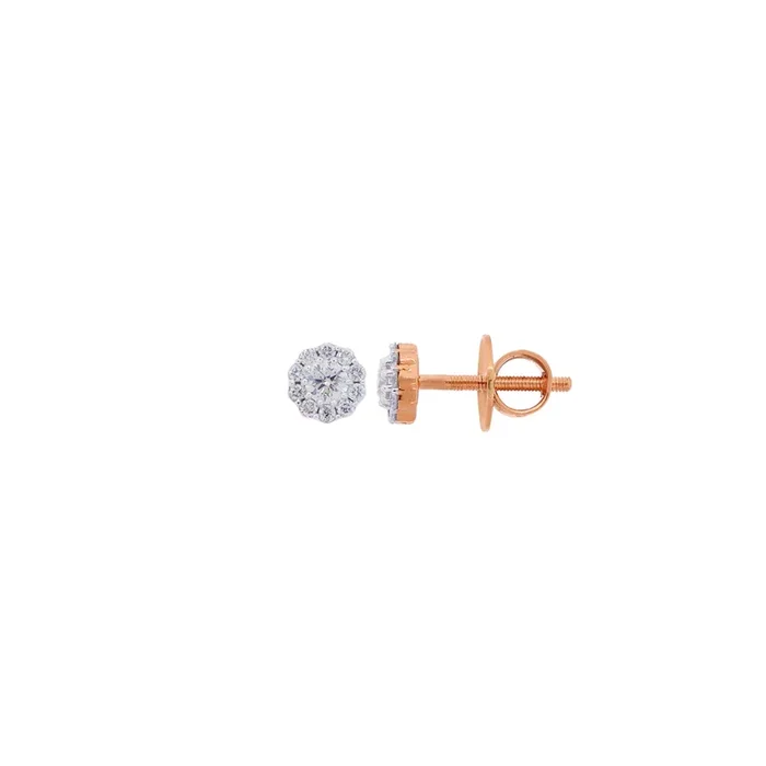 0.43Ct VS/SI-GHI Diamond Earrings in 18K Rose Gold
