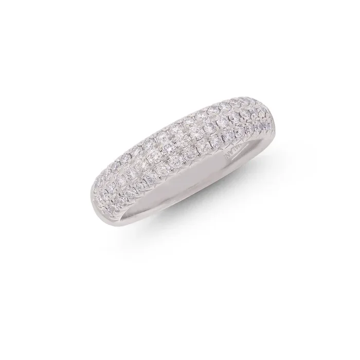 0.49Ct VVS/FG Diamond Band in 18K White Gold