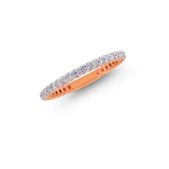 0.50Ct VVS/FG Diamond Band in 18K Rose Gold