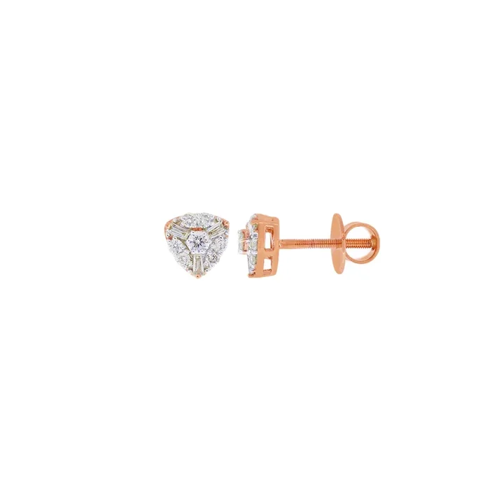 0.51Ct VS/SI-GHI Diamond Earrings in 18K Rose Gold