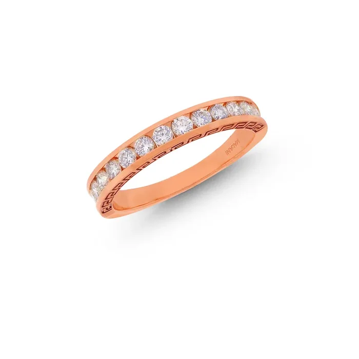 0.55Ct VVS/FG Diamond Band in 18K Rose Gold