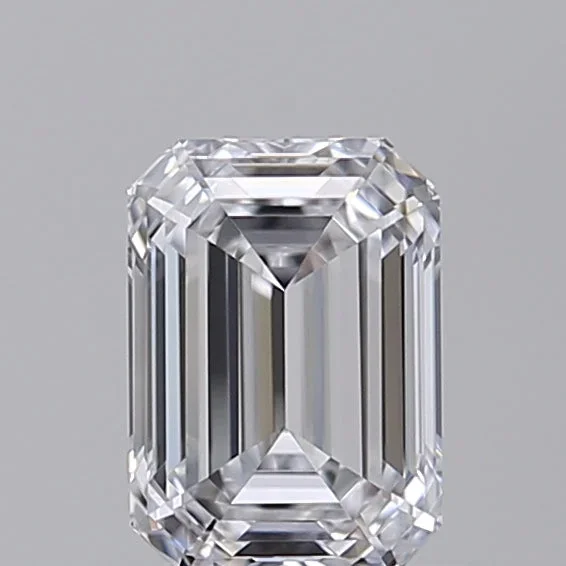 0.58 Carat Emerald Shaped, Ideal Cut, D Color, VVS1 Clarity, IGI Certified Lab Grown Diamond