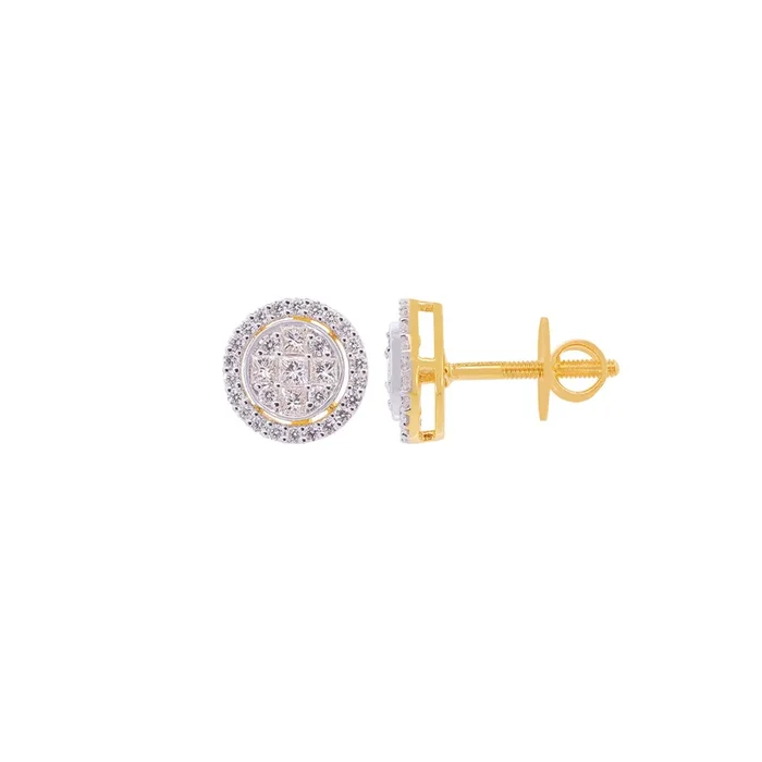 0.59Ct VVS/EF Diamond Earrings in 18K Gold