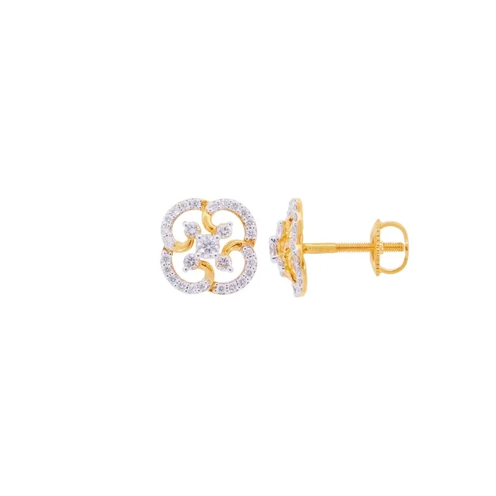 0.59Ct VVS/FG Diamond Earrings in 18K Gold