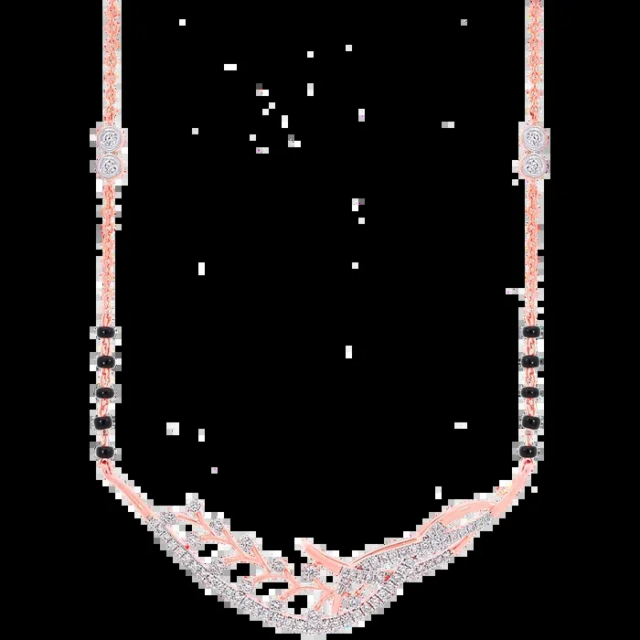 0.66Ct VVS/FG Diamond Mangalsutra in 18K Rose Gold