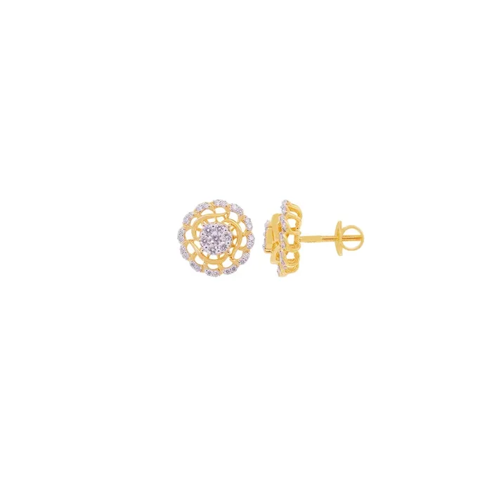 0.69Ct VVS/FG Diamond Earrings in 18K Gold
