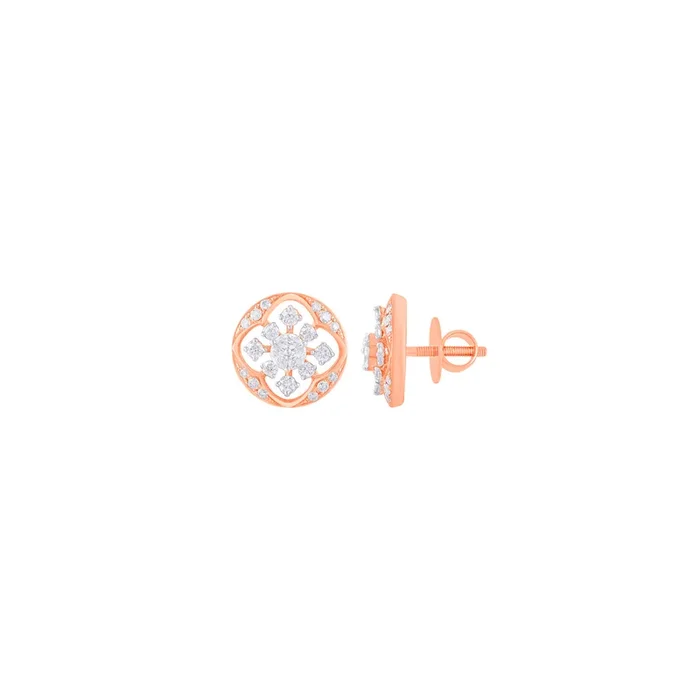 0.70Ct VVS/FG Diamond Earrings in 18K Rose Gold