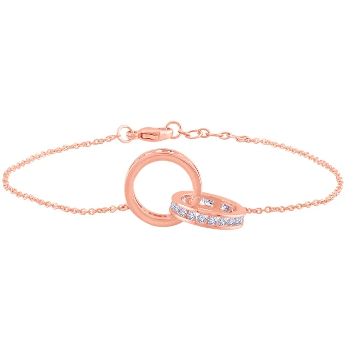 0.75Ct VVS/FG Diamond Bracelet in 18K Rose Gold