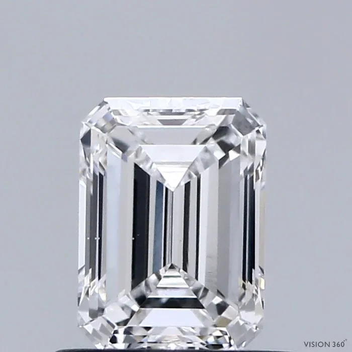0.79 Carat Emerald Shaped, Excellent Cut, D Color, VS1 Clarity, IGI Certified Lab Grown Diamond