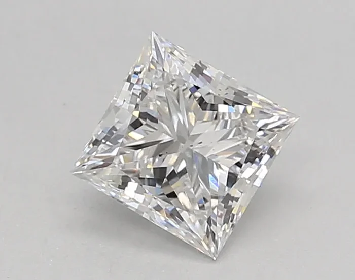 0.90 Carat Princess Shaped, Ideal Cut, E Color, VS2 Clarity, IGI Certified Lab Grown Diamond