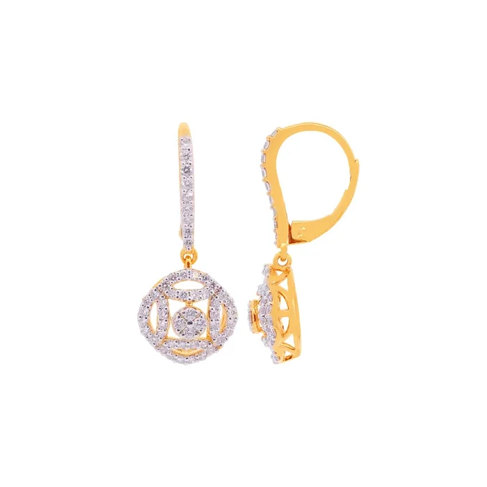 0.94Ct VVS/FG Diamond Clipon Earrings in 18K Gold