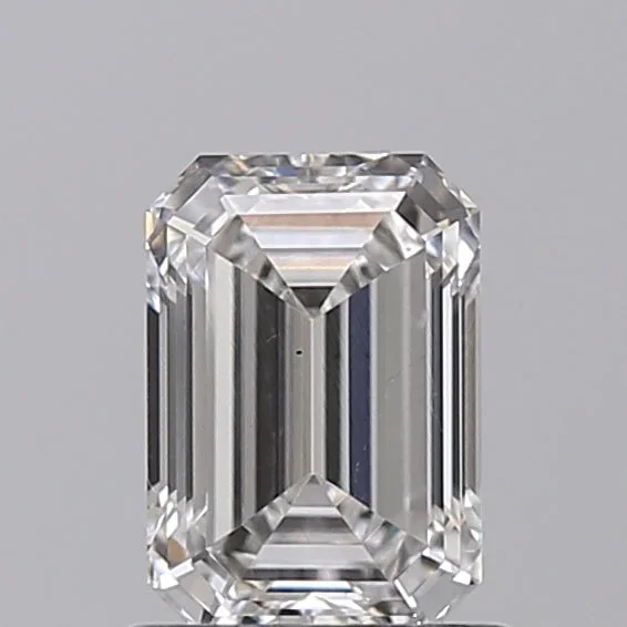 0.97 Carat Emerald Shaped, Ideal Cut, F Color, VS1 Clarity, IGI Certified Lab Grown Diamond