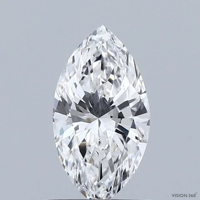 0.98 Carat Marquise Shaped, Excellent Cut, D Color, VVS2 Clarity, IGI Certified Lab Grown Diamond