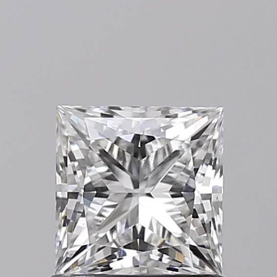 0.98 Carat Princess Shaped, Ideal Cut, E Color, VS2 Clarity, IGI Certified Lab Grown Diamond