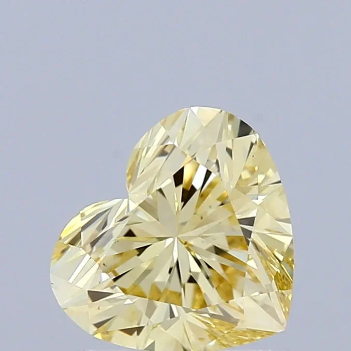 1.00 Carat Heart Shaped, Ideal Cut, FANCY YELLOW Color, VS1 Clarity, IGI Certified Lab Grown Diamond