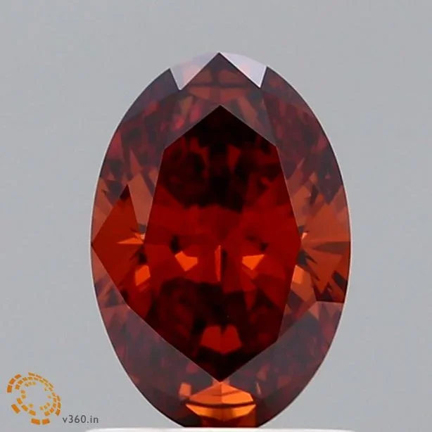 1.01 Carat Oval Shaped, Ideal Cut, FANCY DEEP ORANGE Color, VS1 Clarity, IGI Certified Lab Grown Diamond