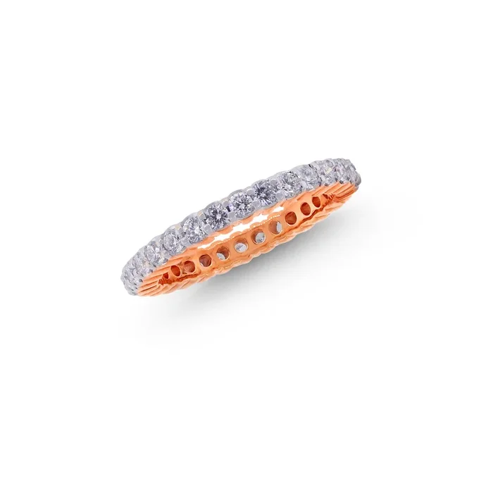 1.01Ct VVS/FG Diamond Band in 18K Rose Gold