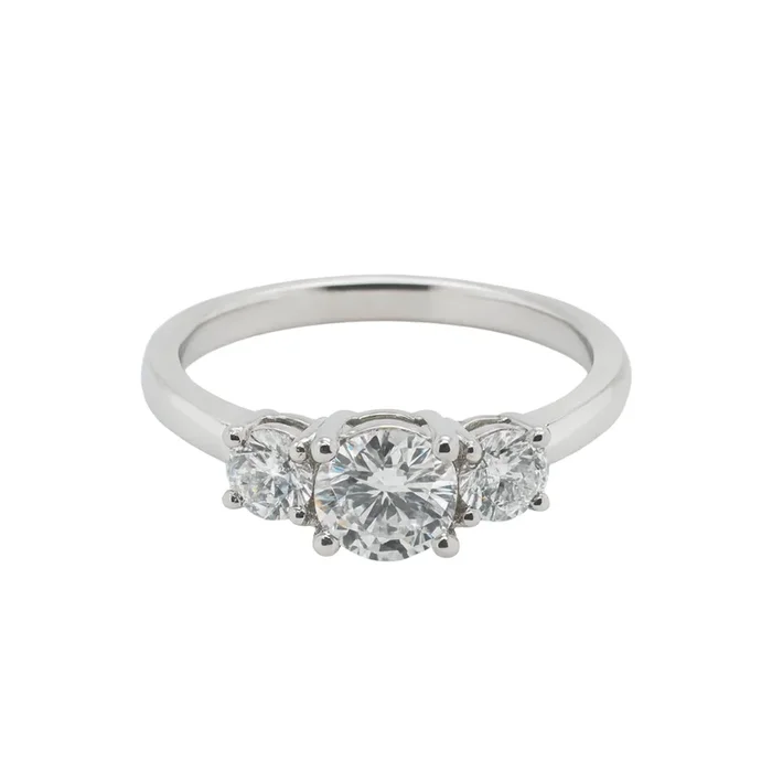 1.03ctw Lab-Grown Diamonds Three-Stone Engagement Ring