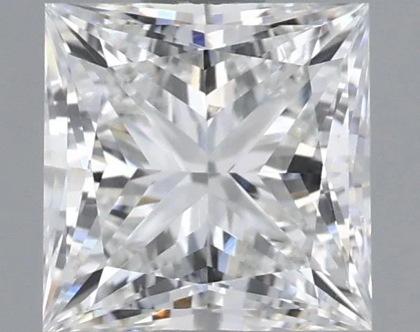 1.04 Carat Princess Shaped, Ideal Cut, F Color, VVS2 Clarity, IGI Certified Lab Grown Diamond