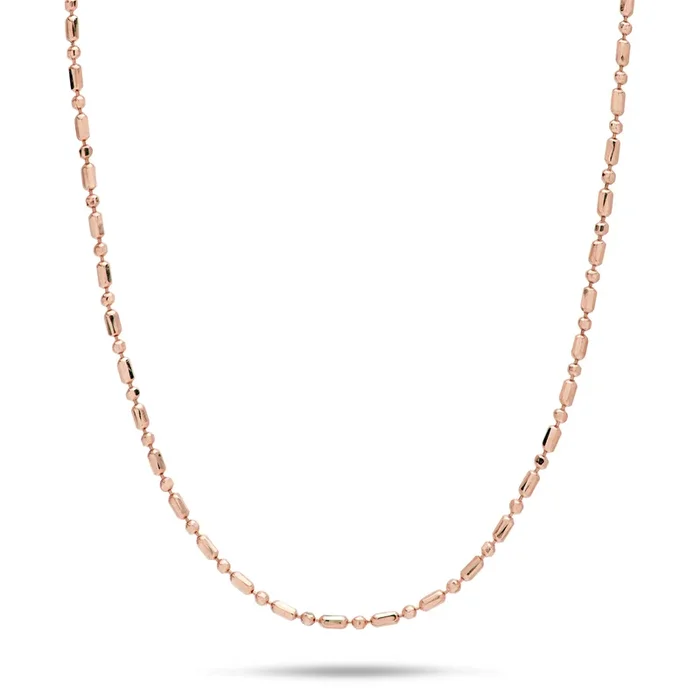 1.0mm Ball Bar Chain in Rose Gold