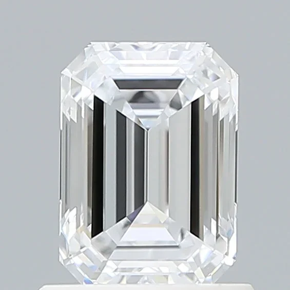 1.10 Carat Emerald Shaped, Ideal Cut, E Color, VVS2 Clarity, IGI Certified Lab Grown Diamond