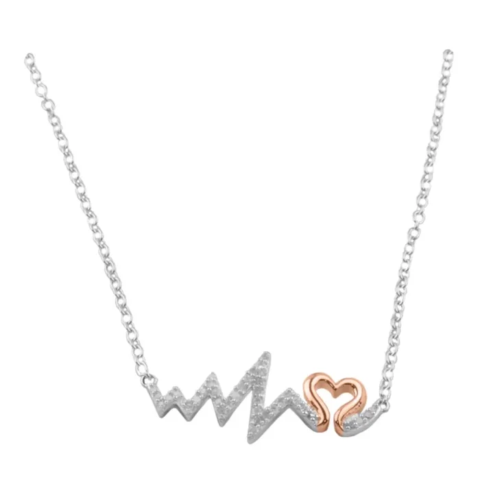 1/10 CTW Natural Diamond Heart 18-inch Pendant in Sterling Silver