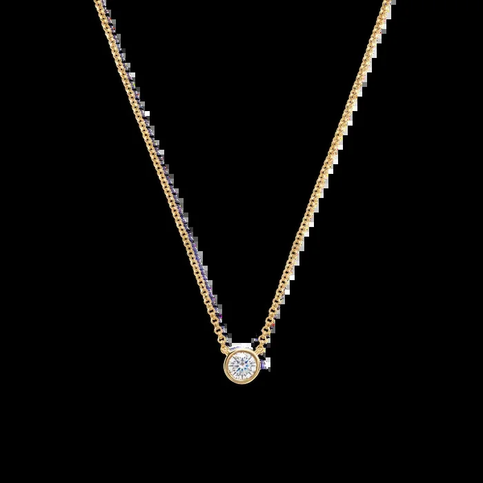 1/2 Carat Round Diamond Necklace – Yellow Gold