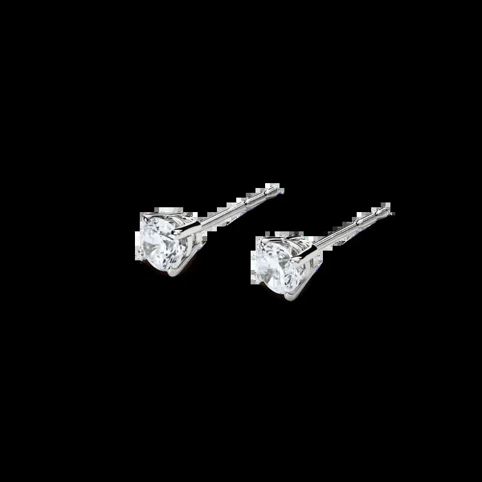 1/2 Carat Round Diamond Studs – White Gold