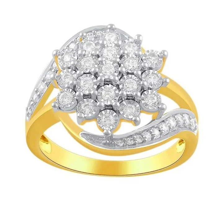 1/2 CTW Natural Diamond Ring in 10KT Yellow Gold