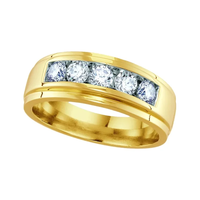 1/2 CTW Natural Diamond Wedding Ring in 10KT Yellow Gold