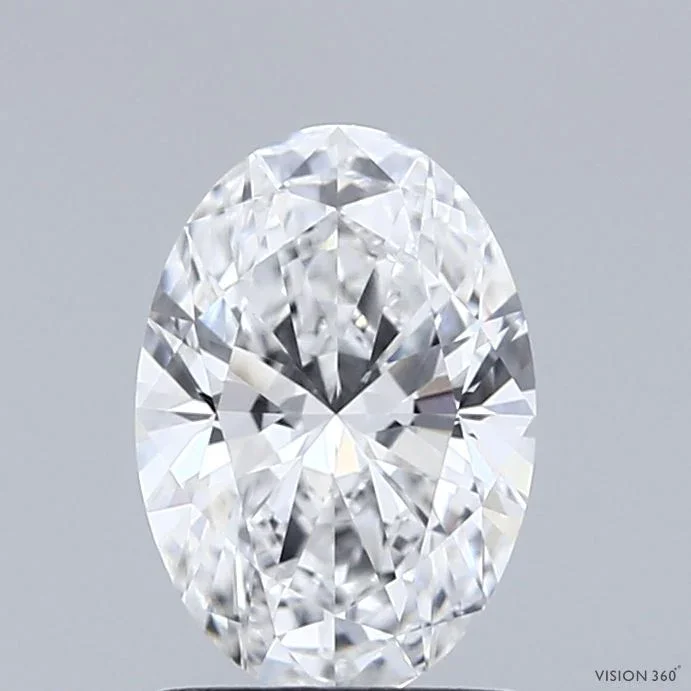 1.24 Carat Oval Shaped, Ideal Cut, E Color, VVS2 Clarity, IGI Certified Lab Grown Diamond