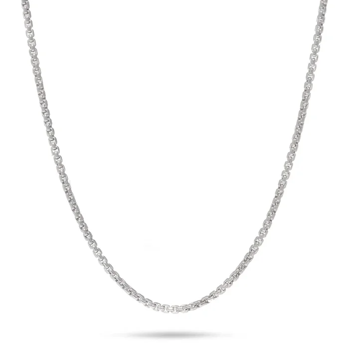 1.2mm Round Box Chain in Sterling Silver