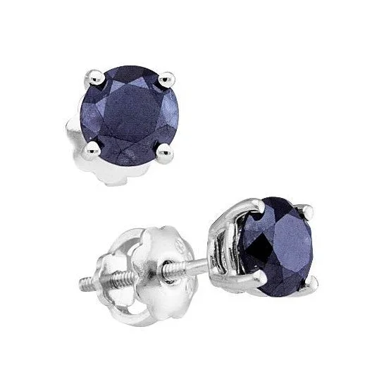 1/4 CTW Natural Diamond Solitaire Stud Earrings in 10KT White Gold