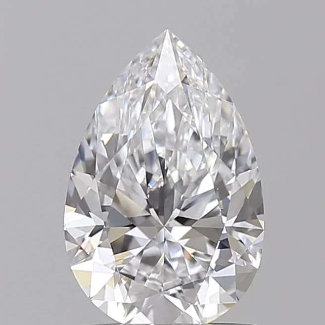 1.40 Carat Pear Shaped, Ideal Cut, D Color, VS1 Clarity, IGI Certified Lab Grown Diamond