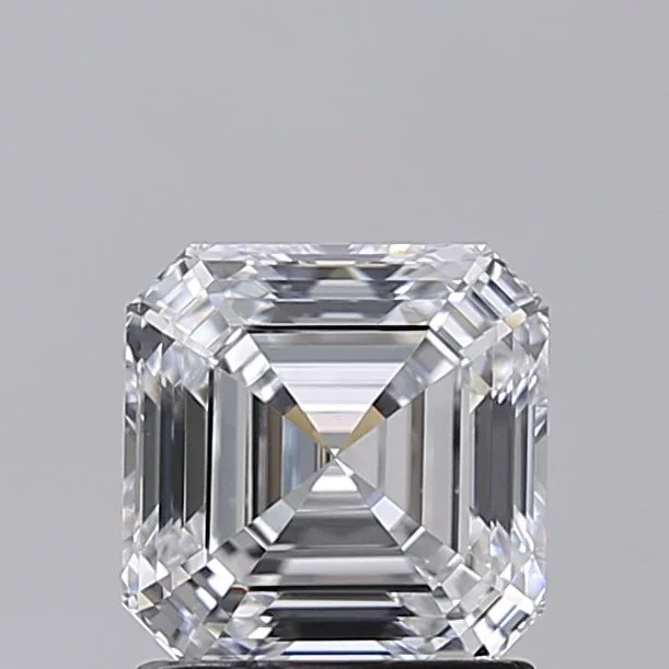 1.50 Carat Asscher Shaped, Ideal Cut, D Color, VS1 Clarity, GIA Certified Lab Grown Diamond