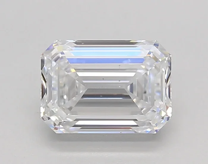 1.51 Carat Emerald Shaped, Ideal Cut, D Color, VS2 Clarity, IGI Certified Lab Grown Diamond
