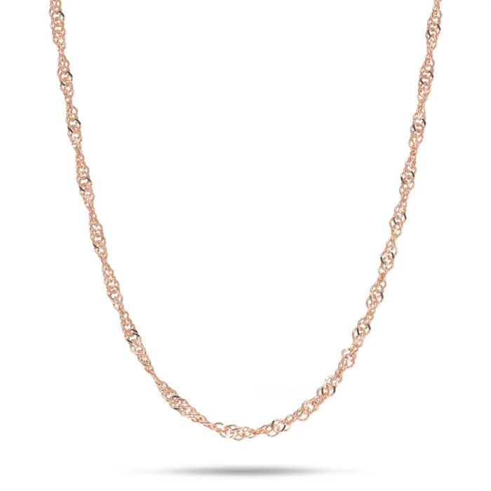 1.5mm Singapore Chain in Rose Gold