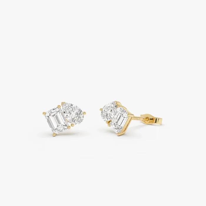 1.80 ctw 14k Toi et Moi Lab Grown Diamond Studs – Gemma