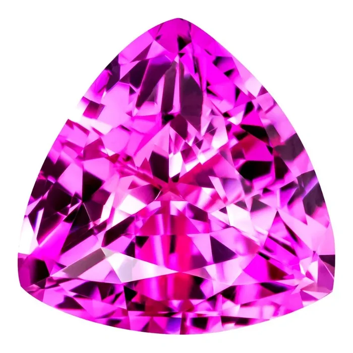 1.81 Carat Trilliant Cut Lab-Created Pink Sapphire